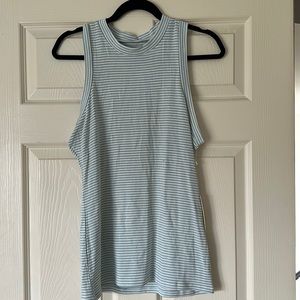 Xl summersalt green and white striped tank